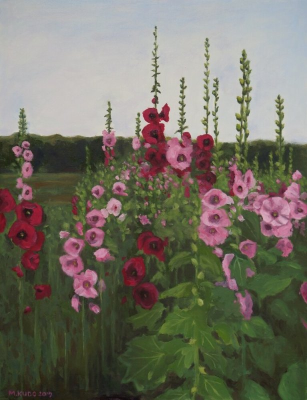 Hollyhocks