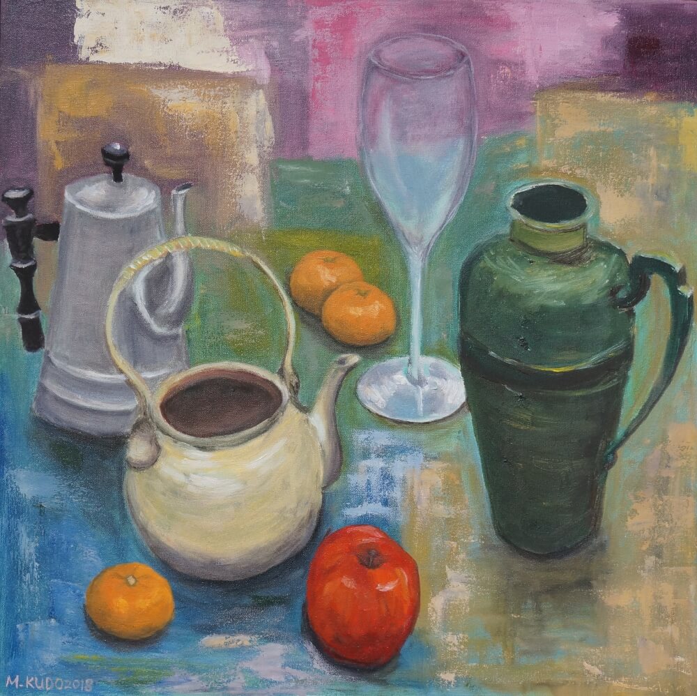 Still Life With An Apple And Oranges