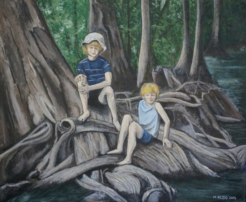 Sweet Memory (Kevin and Jon at the Blanco River, Wimberley)